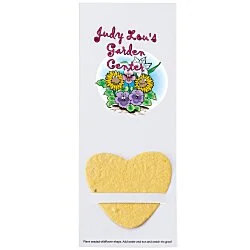 Plant-A-Shape Flower Seed Bookmark - Heart - 24 hr