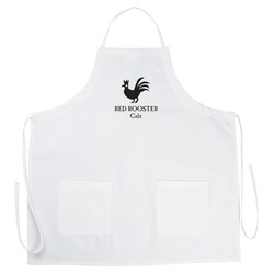 BBQ Apron with Pockets - White