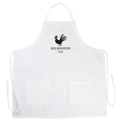 BBQ Apron with Pockets - White