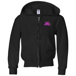 Jerzees NuBlend Full-Zip Hooded Sweatshirt - Youth - Embroidered