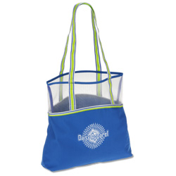 Color Band Tote with Mesh  Main Image