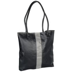 Lamis Tote with Fashion Accents - Houndstooth  Main Image