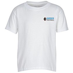 Gildan 5.5 oz. DryBlend 50/50 T-Shirt - Youth - Embroidered - White