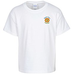 Gildan 6 oz. Ultra Cotton T-Shirt - Youth - Embroidered - White