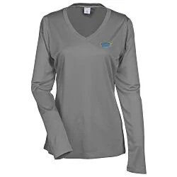 Contender Athletic LS V-Neck T-Shirt - Ladies' - Embroidered