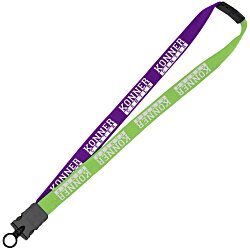 Two-Tone Cotton Lanyard - 7/8" - Snap Buckle Release