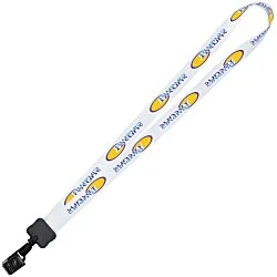 Dye-Sub Lanyard - 3/4" - 32" - Large Metal Bulldog Clip