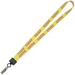 Dye-Sub Lanyard - 3/4" - 34" - Snap with Metal Bulldog Clip