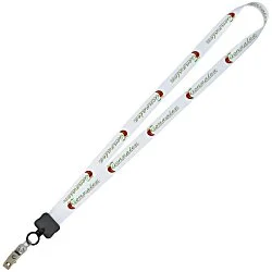 Dye-Sub Lanyard - 3/4" - 36" - Snap with Metal Bulldog Clip
