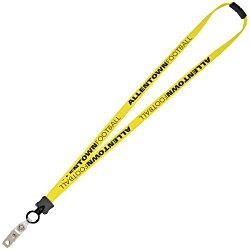 Lanyard with Neck Clasp - 5/8" - 32" - Snap with Metal Bulldog Clip