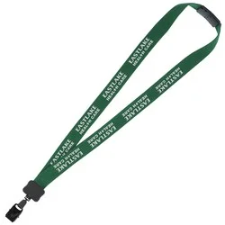 Lanyard with Neck Clasp - 7/8" - 32" - Large Metal Bulldog Clip