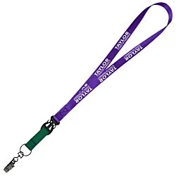 Mix and Match Smooth Nylon Lanyard - 3/4" - 38" - Metal Bulldog Clip