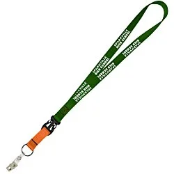 Mix and Match Smooth Nylon Lanyard - 3/4" - 38" - Snap with Metal Bulldog Clip