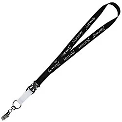 Mix and Match Econ Polyester Lanyard - 3/4" - 38" - Metal Bulldog Clip