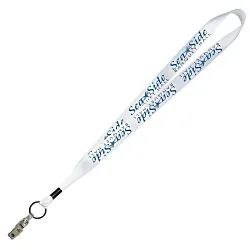 Full Color Ribbon Lanyard - 7/8" - 34" - Snap with Metal Bulldog Clip