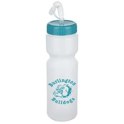 Sport Bottle with Straw Lid - 28 oz. - White