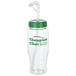 Clear Impact Comfort Grip Bottle with Straw Lid - 27 oz.
