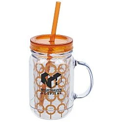 Mason Mug with Straw - 18 oz. - Link