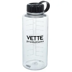 Clear Impact Mountain Bottle with Tethered Lid - 36 oz.