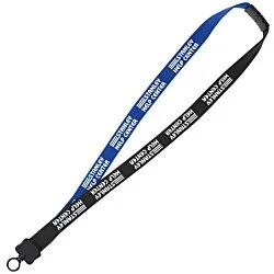 Two-Tone Cotton Lanyard - 7/8" - Plastic O-Ring - 24 hr