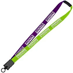 Two-Tone Cotton Lanyard - 7/8" - Snap Buckle Release - 24 hr