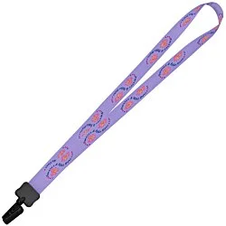 Dye-Sub Lanyard - 3/4" - 32" - Plastic Bulldog Clip - 24 hr