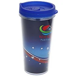 ThermalTraveler Tumbler - 16 oz. - Sparkle Patriotic