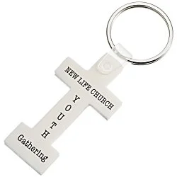 Block Cross Soft Keychain - Opaque