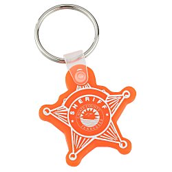 Sheriff Badge Soft Keychain - Translucent
