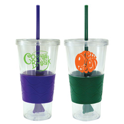 Revolution Double Wall Tumbler with Straw - 20oz.  Main Image