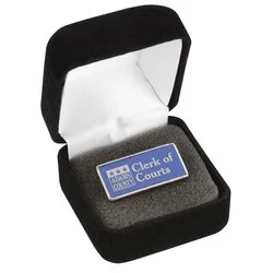 Classic Die Cast Lapel Pin - Rectangle - Gift Box