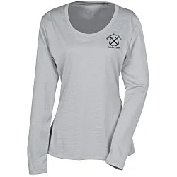 Popcorn Knit Performance Long Sleeve Tee - Ladies' - Screen