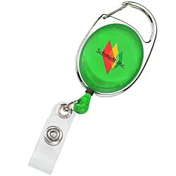 Clip-On Retractable Badge Holder - Translucent - Full Color