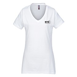 Perfect Weight V-Neck Tee - Ladies' - White