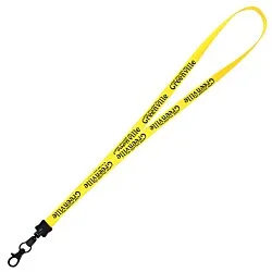 Smooth Nylon Lanyard - 1/2" - 32" - Metal Lobster Claw - 24 hr