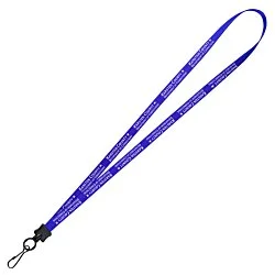 Smooth Nylon Lanyard - 1/2" - 32" - Metal Swivel Snap Hook - 24 hr