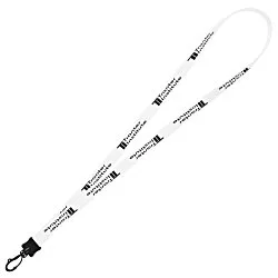 Smooth Nylon Lanyard - 1/2" - 32" - Plastic Swivel Snap Hook - 24 hr