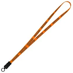 Smooth Nylon Lanyard - 1/2" - 32" - Snap Buckle Release - 24 hr