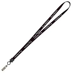 Smooth Nylon Lanyard - 1/2" - 32" - Snap with Metal Bulldog Clip - 24 hr