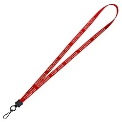 Smooth Nylon Lanyard - 1/2" - 36" - Metal Swivel Snap Hook - 24 hr