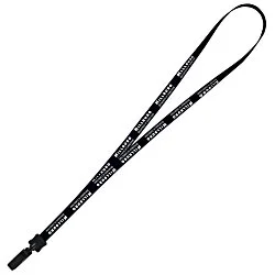 Smooth Nylon Lanyard - 1/2" - 36" - Plastic Bulldog Clip - 24 hr