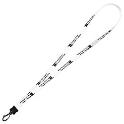 Smooth Nylon Lanyard - 1/2" - 34" - Plastic Swivel Snap Hook - 24 hr