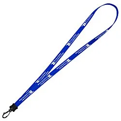 Smooth Nylon Lanyard - 1/2" - 36" - Plastic Swivel Snap Hook - 24 hr
