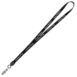 Smooth Nylon Lanyard - 1/2" - 34" - Snap with Metal Bulldog Clip - 24 hr