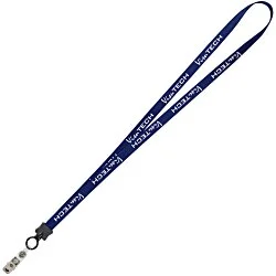 Smooth Nylon Lanyard - 1/2" - 36" - Snap with Metal Bulldog Clip - 24 hr