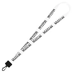 Smooth Nylon Lanyard - 3/4" - 32" - Plastic Swivel Snap Hook - 24 hr