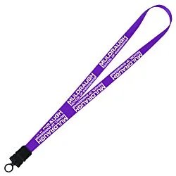 Smooth Nylon Lanyard - 3/4" - 32" - Snap Buckle Release - 24 hr