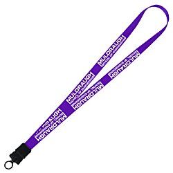 Smooth Nylon Lanyard - 3/4" - 34" - Snap Buckle Release - 24 hr