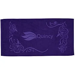 Tone on Tone Stock Art Towel - Hibiscus