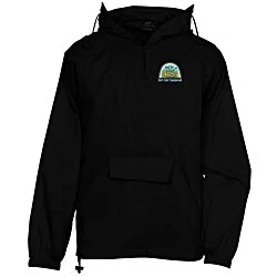 Hooded 1/4-Zip Pack Away Jacket - Screen